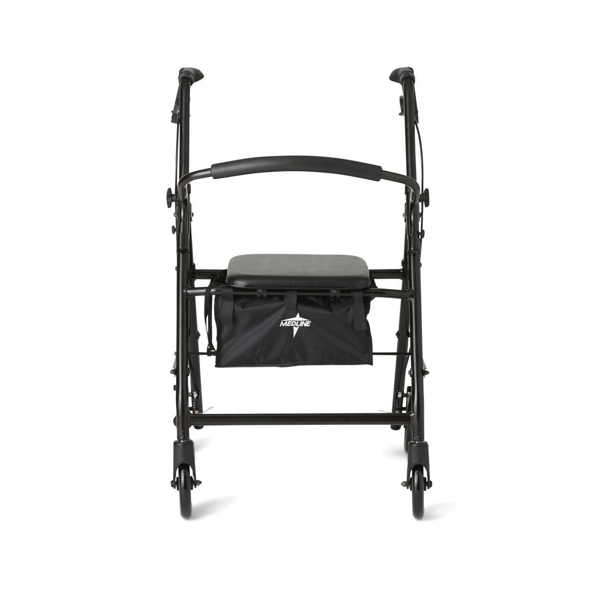 Medline Standard Steel Folding Rollator Adult Rolling Walker - Senior.com Rollators